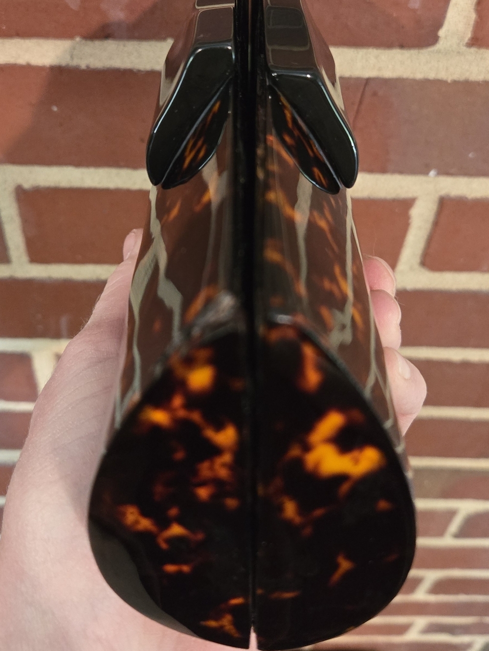 J.Crew Tortoiseshell Acrylic Clutch | Subtle Magnetic Closure | Evening Bag - Picture 6 of 11